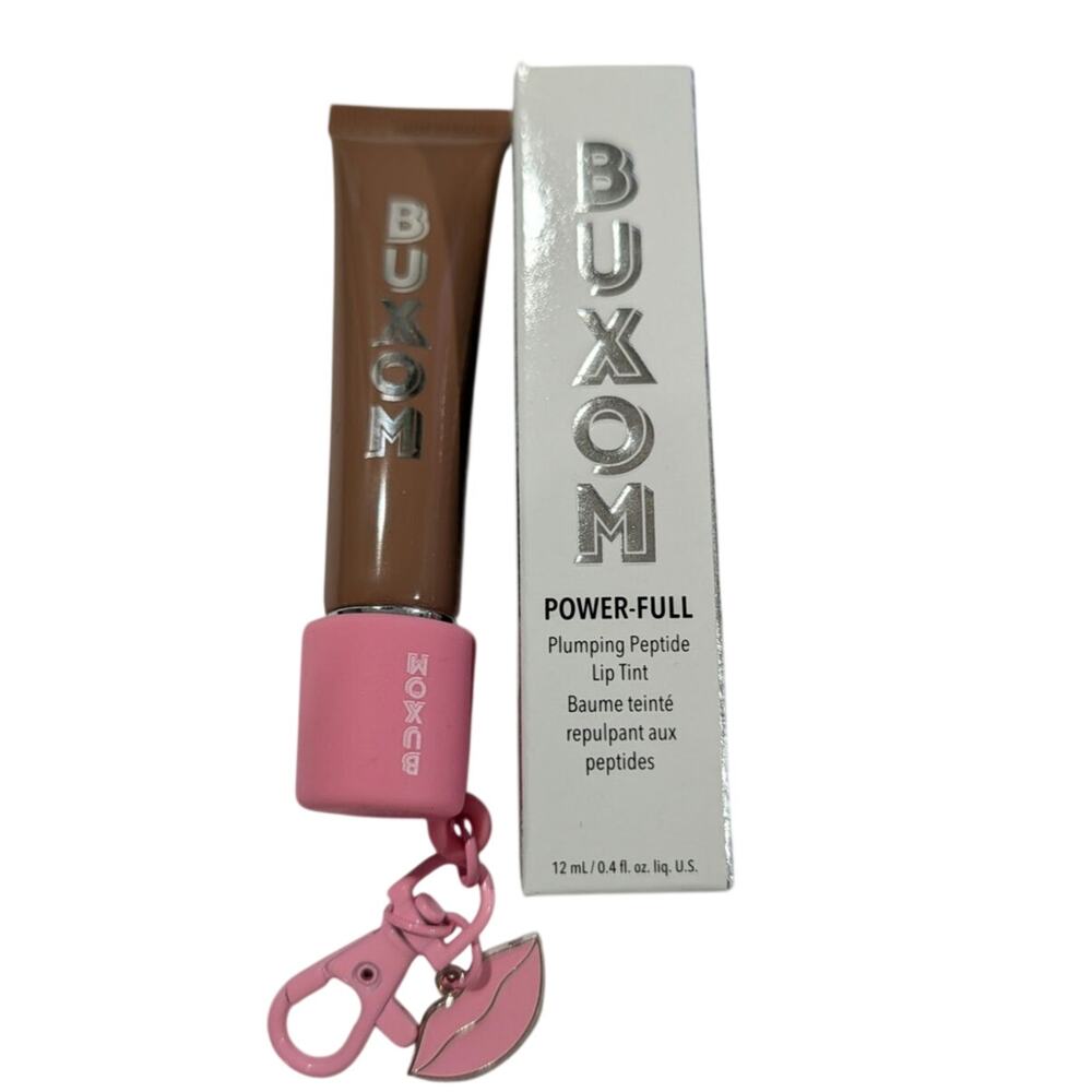 Buxom Power-full Plumping Peptide Lip Tint Caramel Glaze  0.4 fl oz with clip